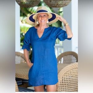 Walker & wade Dress blue Small 100% Cotton